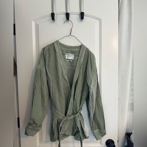 Zara green Wrap Jacket in Small